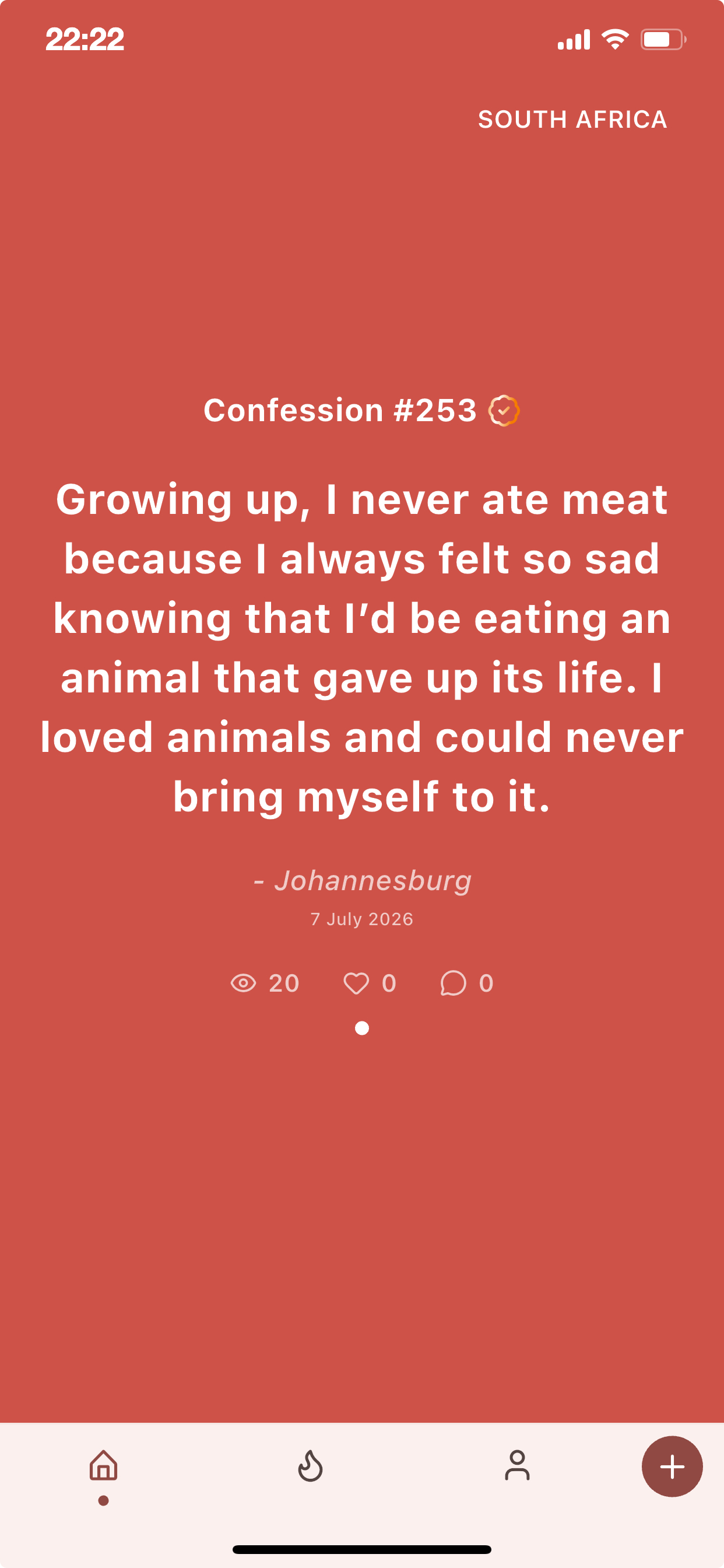 Confessions screenshot